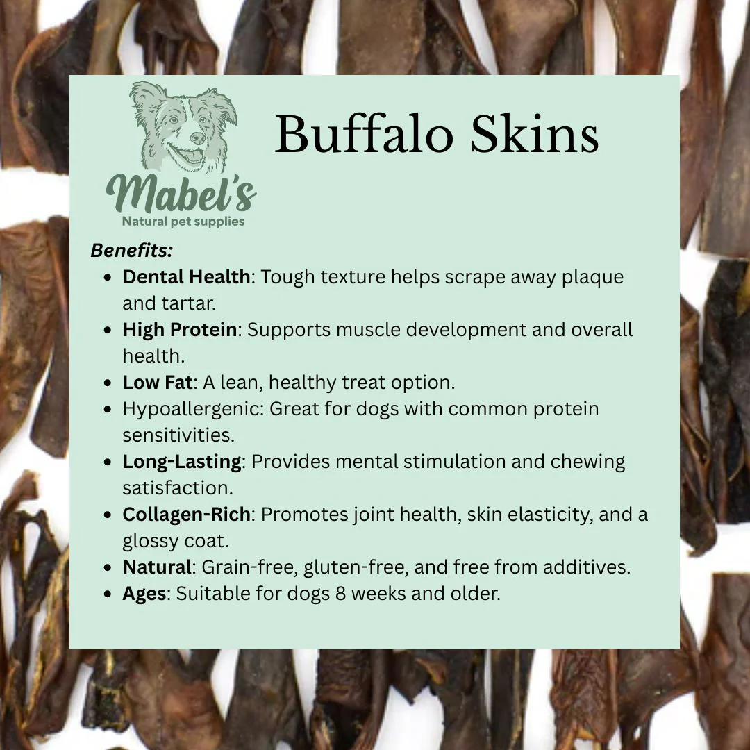 Bulk Bag Of Buffalo skins 1kg or 500g, long lasting natural dog treats - Image 4