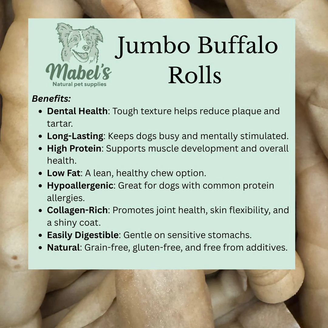 Jumbo buffalo roll 9″/10″, long lasting dog chew - Image 3
